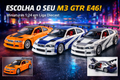 Miniatura BMW M3 GTR E46 1:24 – Edição Colecionador Most Wanted
