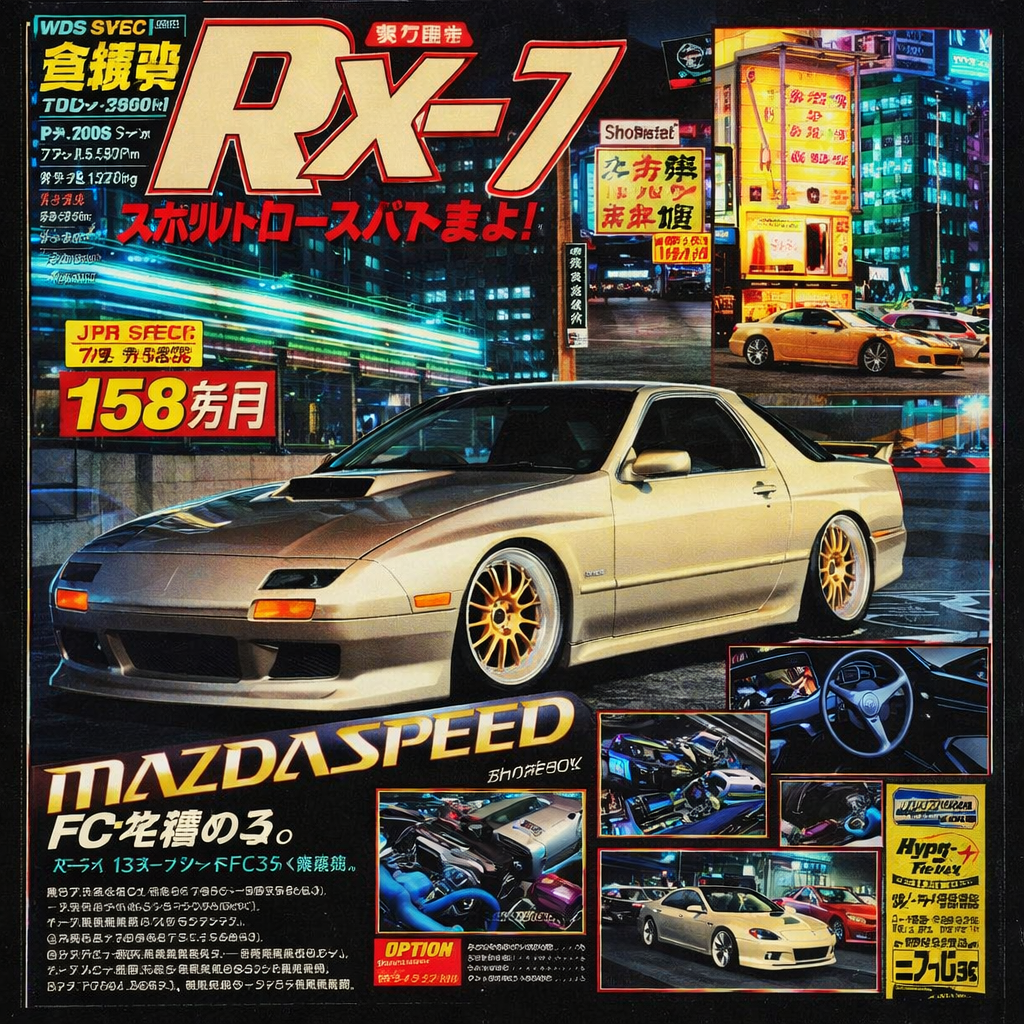 Poster Retrô JDM – Carros Japoneses dos Anos 80
