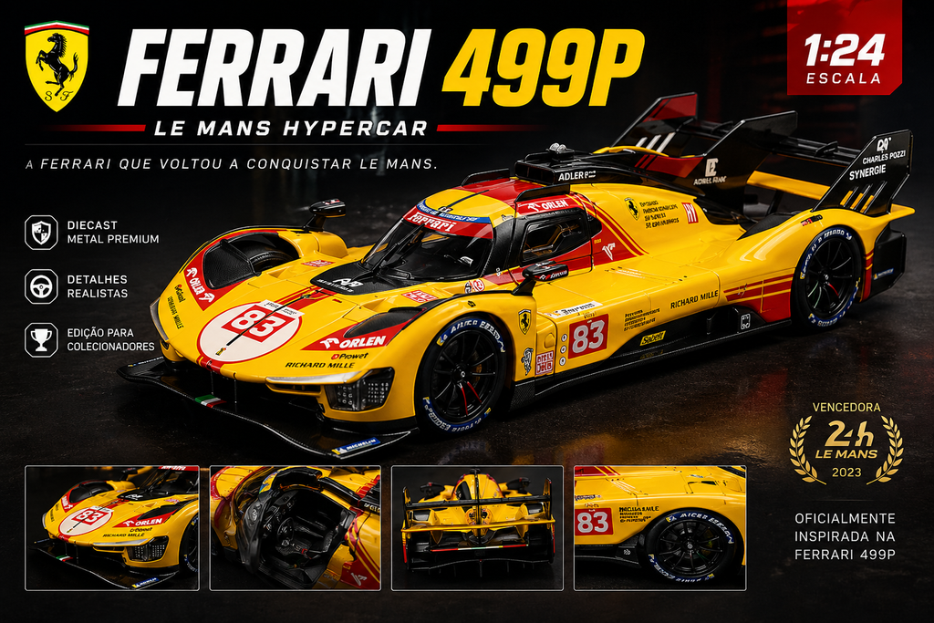 Ferrari 499P Hypercar 1:24 | Edição Colecionador