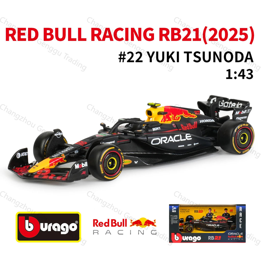 Bburago 1:43 2025 Ferrari SF25 RB21 W16 MCL39 AMR25 A525 F1 Racing Formula Car Static Simulation Diecast Alloy Model Car