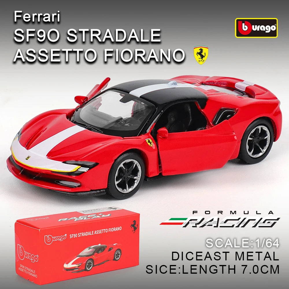 Bburago 1:64 genuine Ferrari SP1 812 COMPETIZIONE ENZO F40 F12TDF SF90 car model series children's Christmas boy gift toys