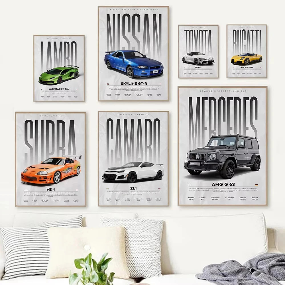 Poster Supercarros Modernos – Arte Automotiva