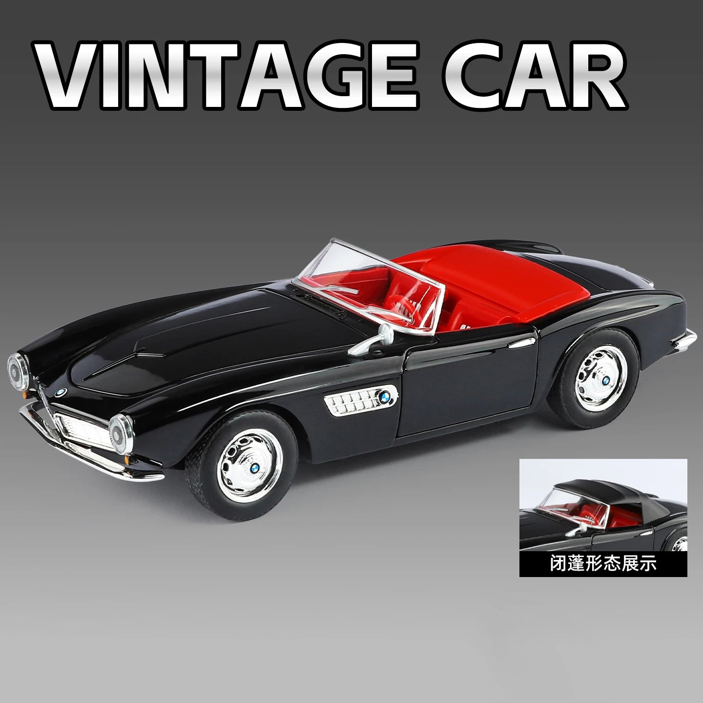 Miniatura Roadster Vintage 1950 1:24 em Metal Diecast – Edição Clássica