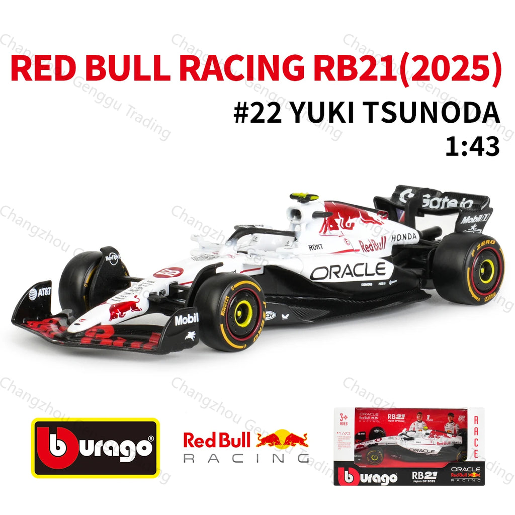 Bburago 1:43 2025 Ferrari SF25 RB21 W16 MCL39 AMR25 A525 F1 Racing Formula Car Static Simulation Diecast Alloy Model Car