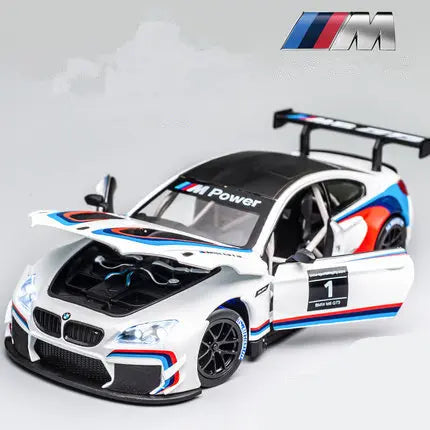 Miniatura BMW M4 GT3 1:24 – Edição Racing Premium em Metal com Som e Iluminação