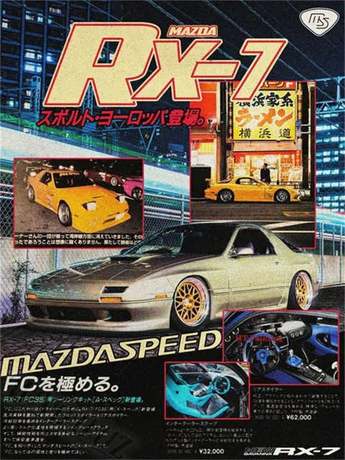 Poster Retrô JDM – Carros Japoneses dos Anos 80