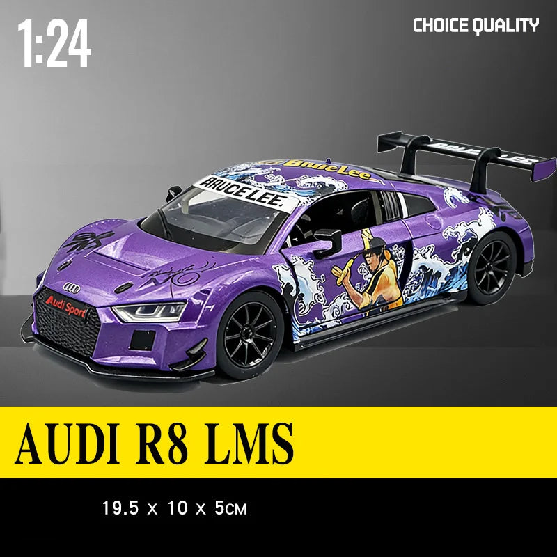 Miniatura BMW M4 GT3 1:24 – Edição Racing Premium em Metal com Som e Iluminação