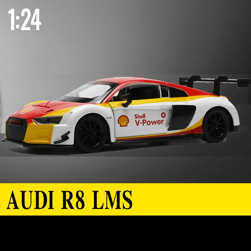 Miniatura BMW M4 GT3 1:24 – Edição Racing Premium em Metal com Som e Iluminação