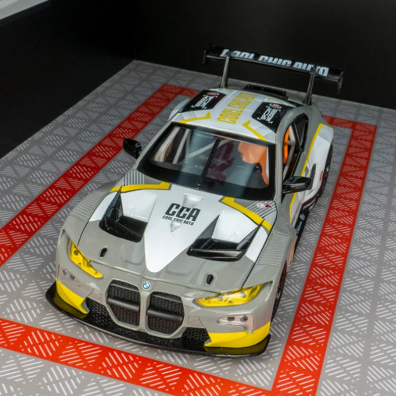 Miniatura BMW M4 GT3 1:24 – Edição Racing Premium em Metal com Som e Iluminação