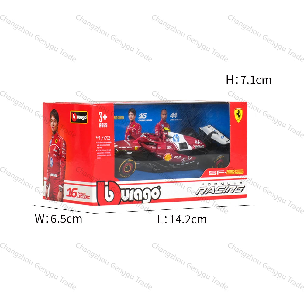 Bburago 1:43 2025 Ferrari SF25 RB21 W16 MCL39 AMR25 A525 F1 Racing Formula Car Static Simulation Diecast Alloy Model Car