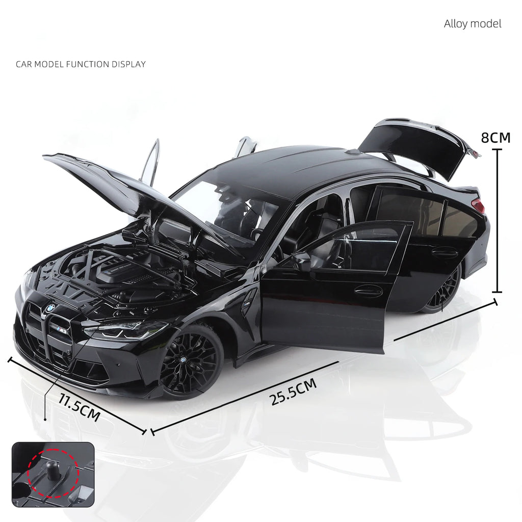 BMW M3 CS G80 1:18 – Edição M Power Performance em Metal Colecionável