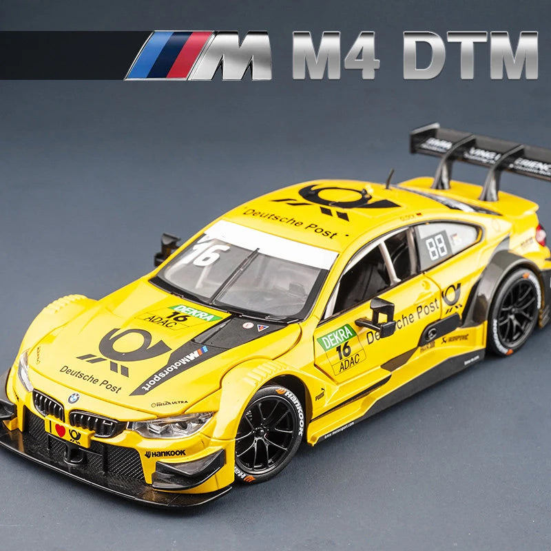 Miniatura BMW M4 GT3 1:24 – Edição Racing Premium em Metal com Som e Iluminação