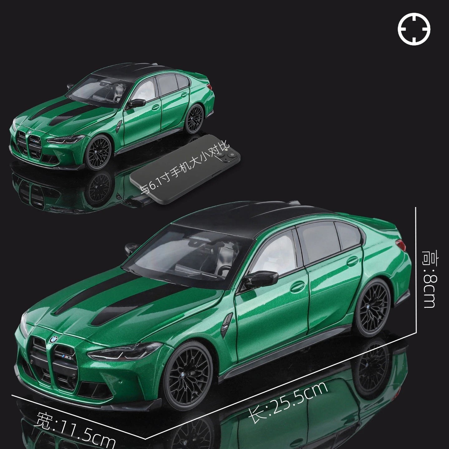 BMW M3 CS G80 1:18 – Edição M Power Performance em Metal Colecionável