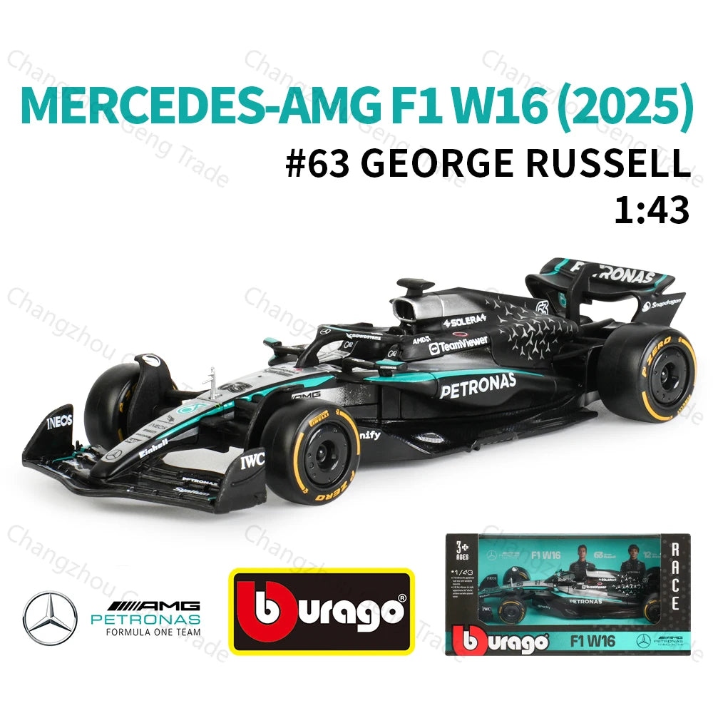 Bburago 1:43 2025 Ferrari SF25 RB21 W16 MCL39 AMR25 A525 F1 Racing Formula Car Static Simulation Diecast Alloy Model Car
