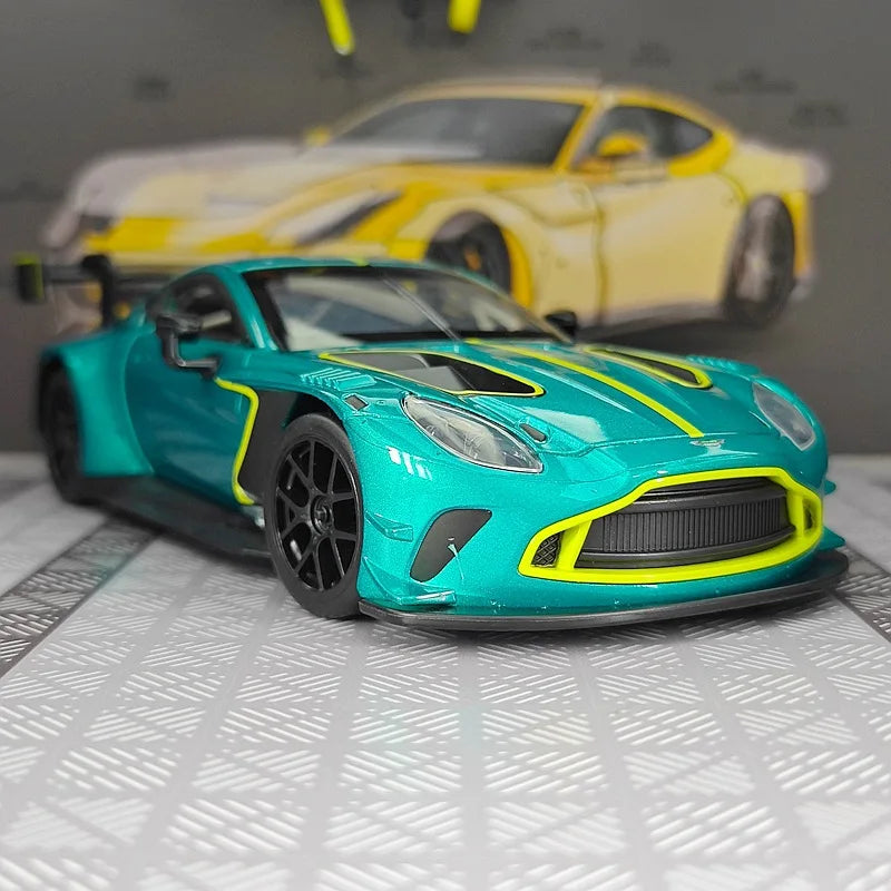 Miniatura BMW M4 GT3 1:24 – Edição Racing Premium em Metal com Som e Iluminação