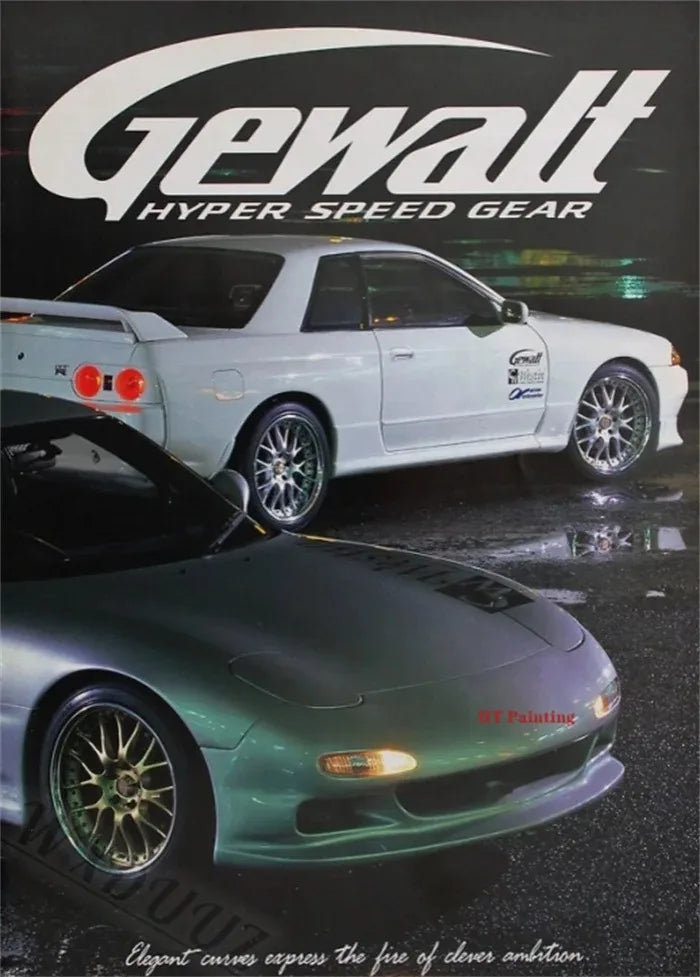 Poster Retrô JDM – Carros Japoneses dos Anos 80