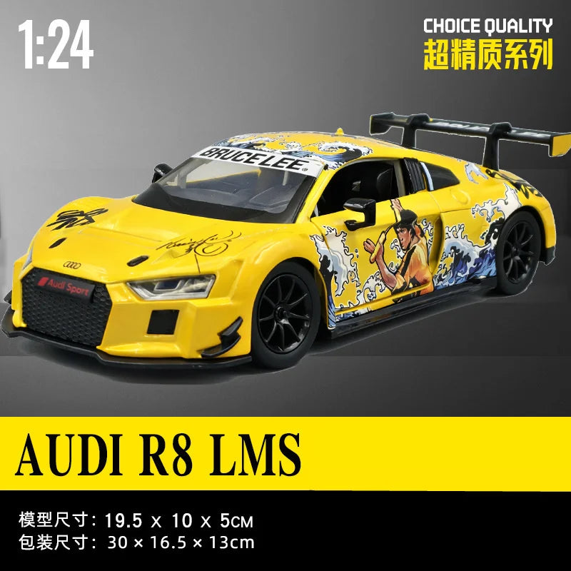Miniatura BMW M4 GT3 1:24 – Edição Racing Premium em Metal com Som e Iluminação
