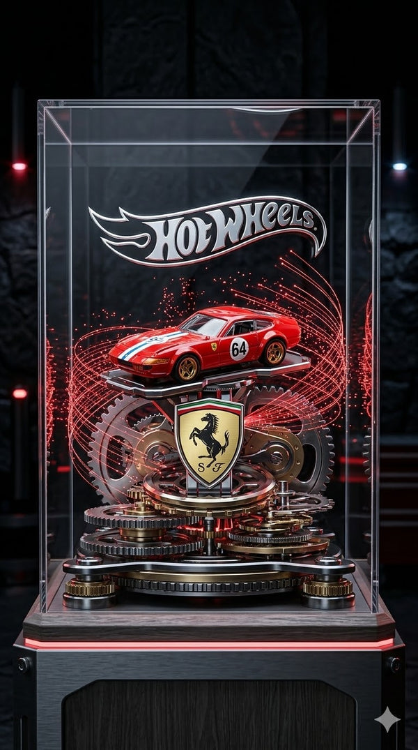 Quadro Ferrari Miniatura 3D de Parede – Colecionável Automotivo Premium